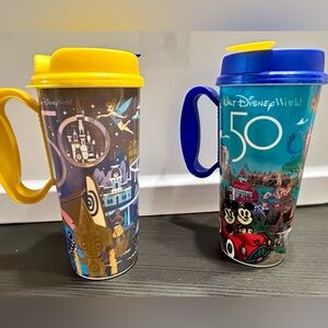 Disney World 50th Anniversary reusable plastic mugs